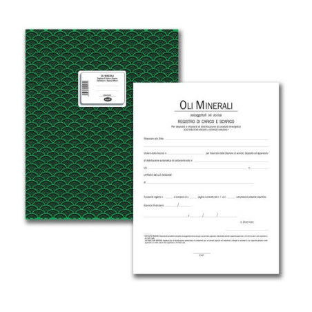 Registro Carico/Scarico Oli Minerali per Depositi e Distributori Minori - 48 Pagine Prenumerate